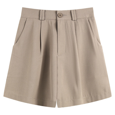 Picture of 2023 New Suit Shorts Women's Summer Thin Small High Waist Fashion Loose Slim Casual Wide Leg Pants