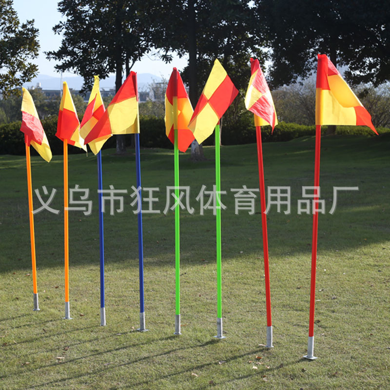 Professional Football Training Supplies Detachable Spring Ground Nail Football Sign Post Obstacle Post Round Column Corner Flag