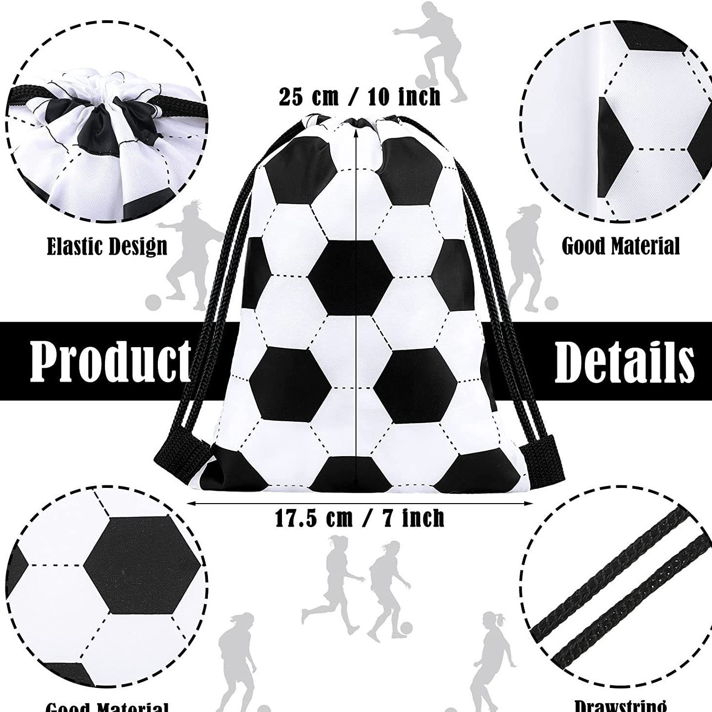 Picture of Football World Cup Backpack Drawstring Backpack Bag Portable Storage Bag Polyester Amazon Drawstring Bag Drawstring Pocket Ready in Stock
