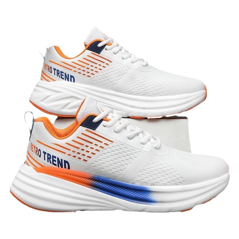 New foreign trade spring and autumn flying woven sports running shoes men and women trendy lightweight breathable running shoes sports shoes