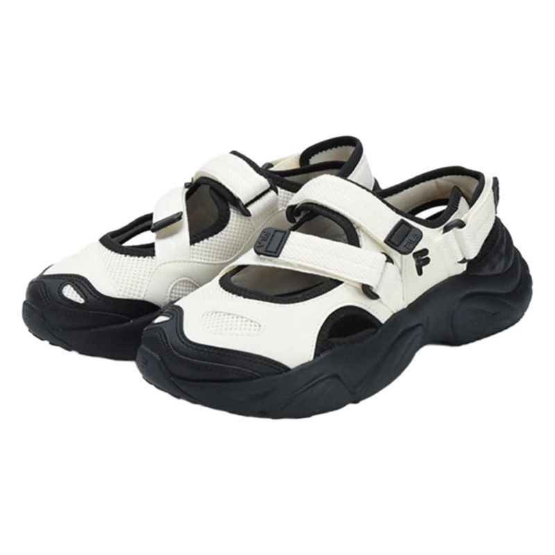 Mary Jane sandals women's shoes 2024 Summer new Korean style casual Velcro conch beach shoes closed toe color matching single shoes
