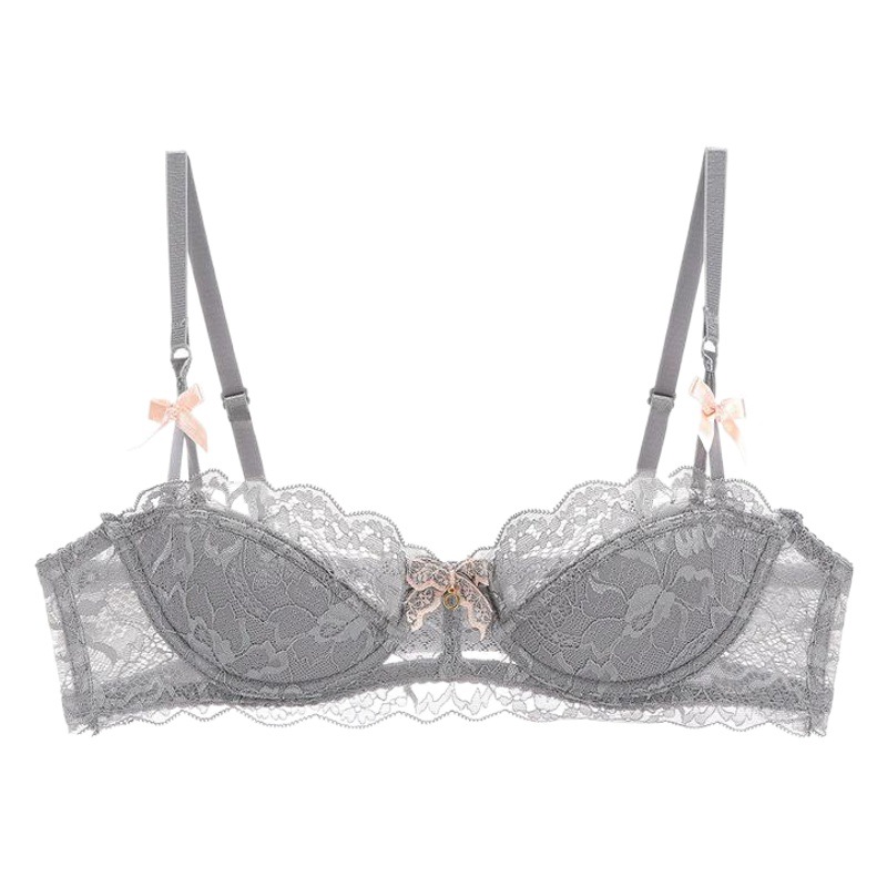 A generation of new foreign trade Europe and the United States sexy lace side collection ladies underwear breathable thin cotton bra set