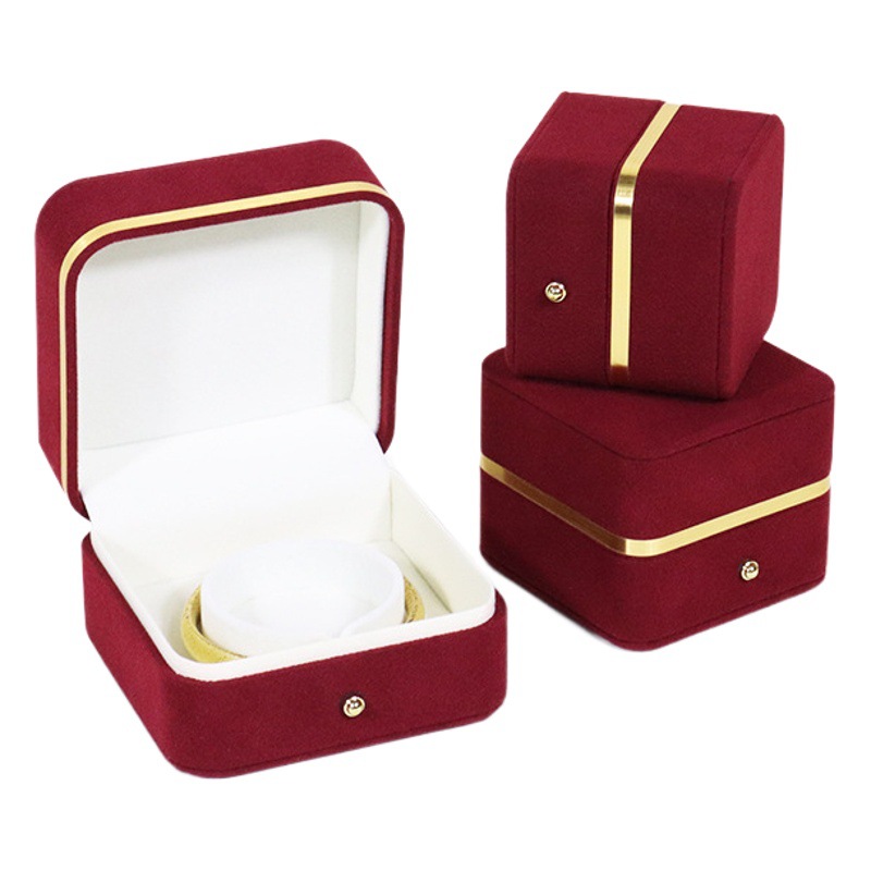 Rounded Phnom Penh Flannel Jewelry Box Ring Pendant Bracelet Necklace Earrings Bracelet Jewelry Jewelry Packaging Box