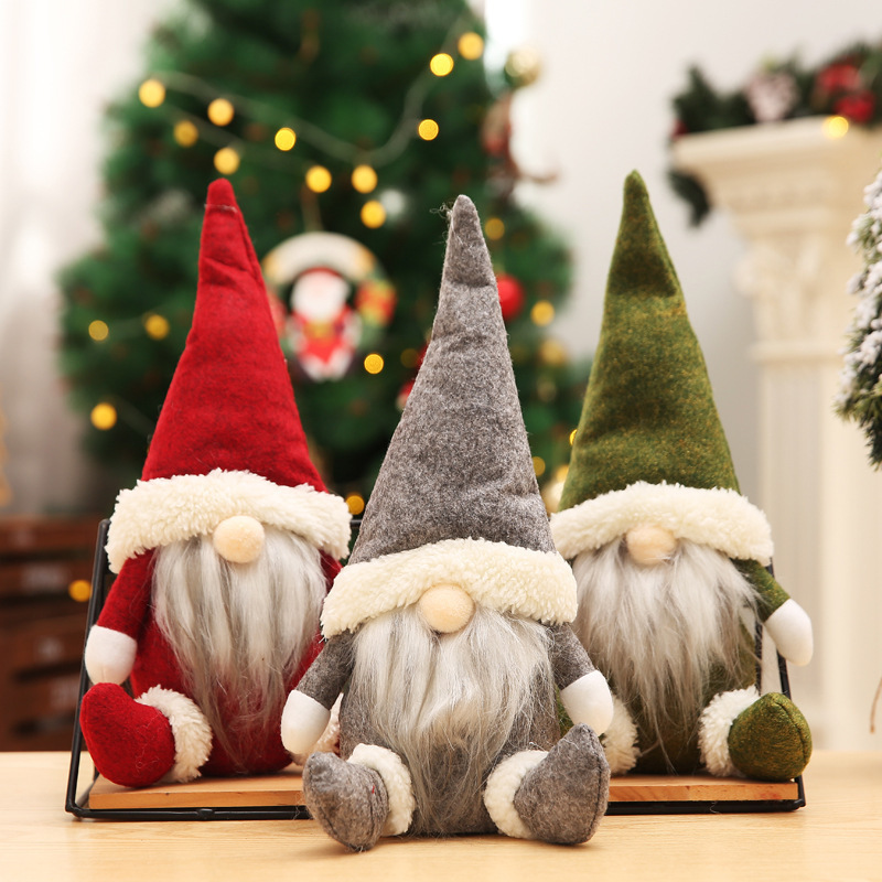 Christmas Decorations Santa Claus Faceless Doll Doll Shop Window Ornaments Christmas Supplies Nordic Style Decoration