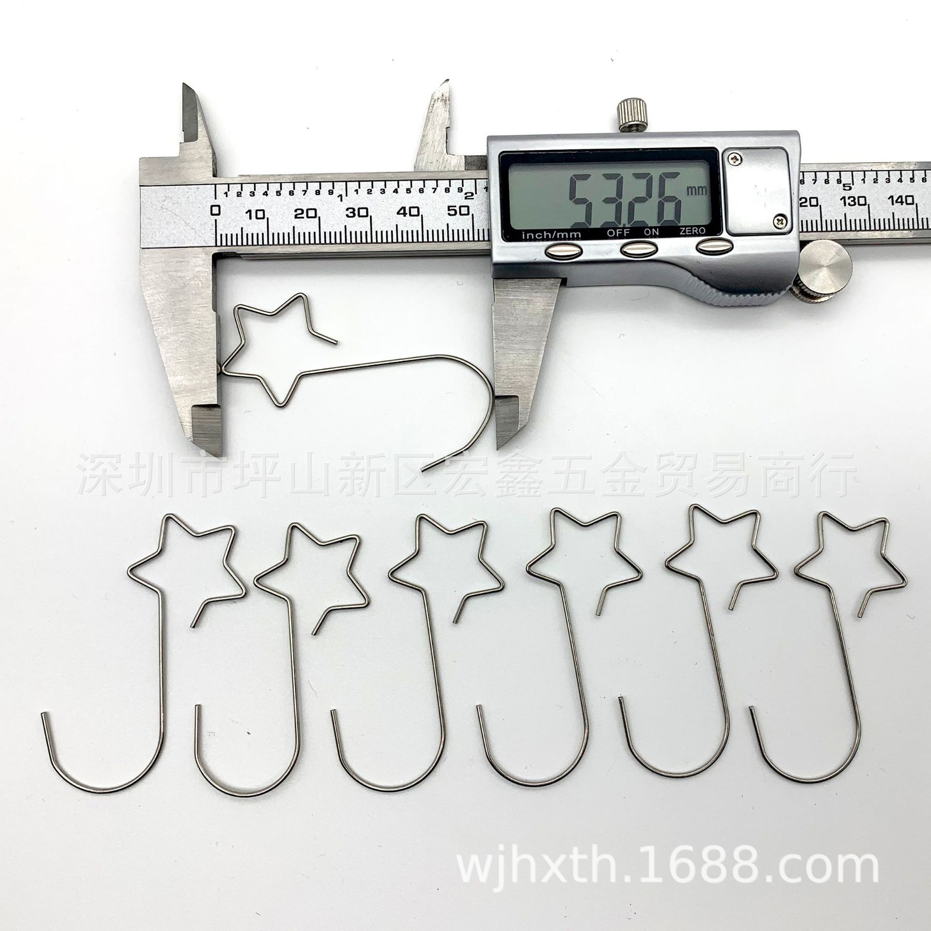 Source Manufacturer Cross-Border Christmas Decoration S Hook Gold and Silver Five-Pointed Star S Pendant Hook Stainless Steel Hook Star