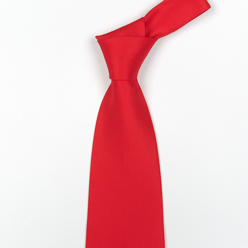 Picture of Lazy zipper easy to pull men's formal business 10cm pure blue red black professional work high quality tie