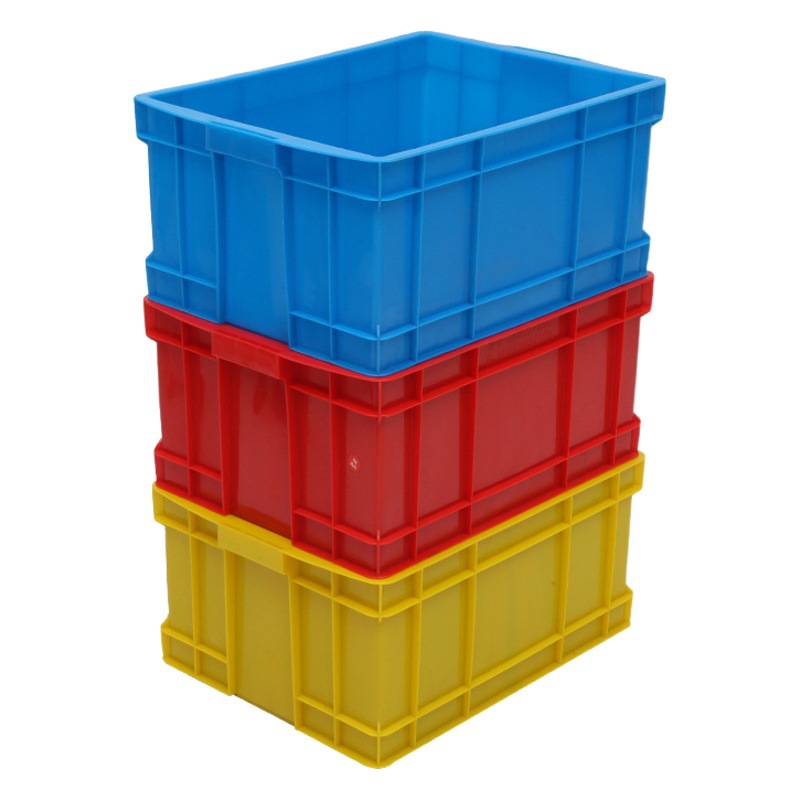 Thick blue large plastic box 500-250 box PE new material turnover box commodity sorting plastic turnover box
