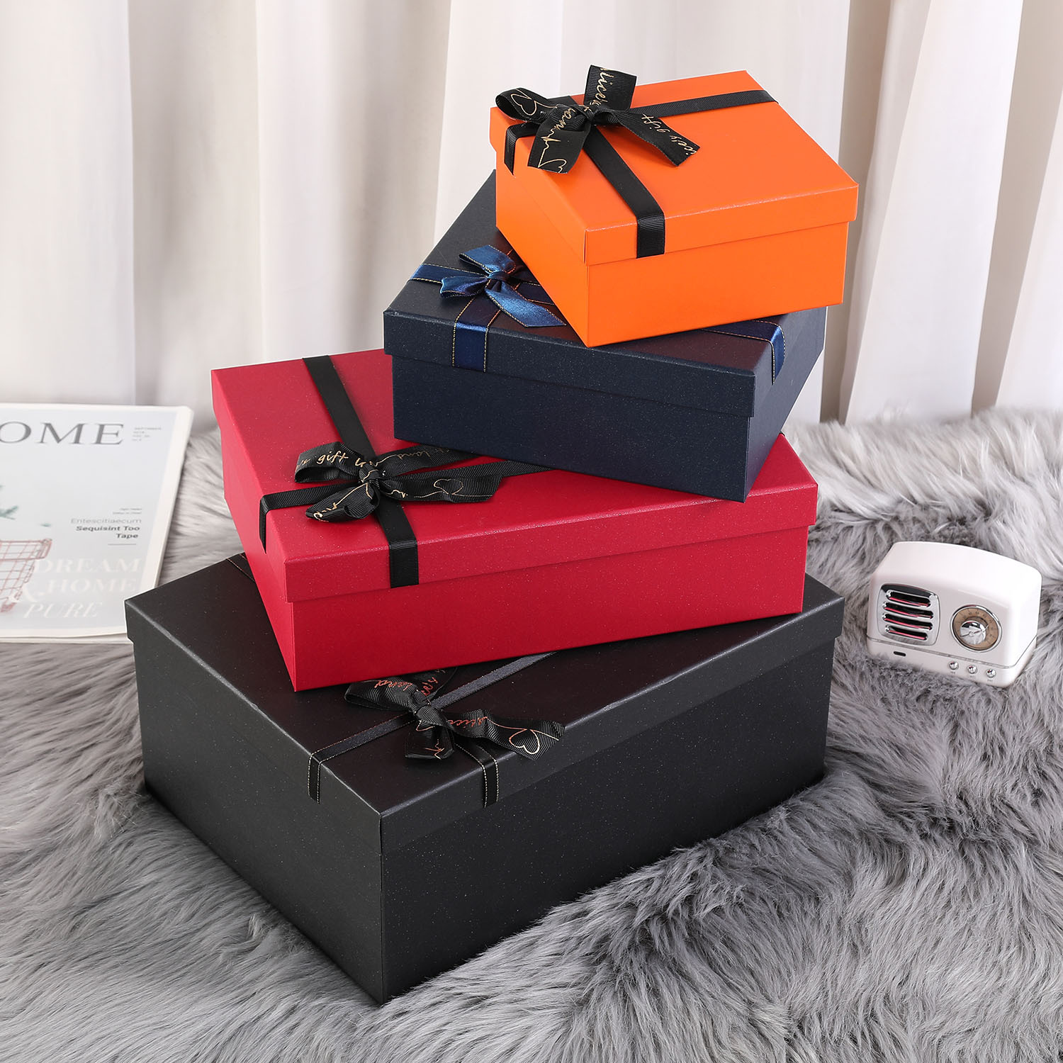 Picture of Hand gift box towel gift box thermos cup gift box heaven and earth cover packaging box wedding companion factory spot wholesale