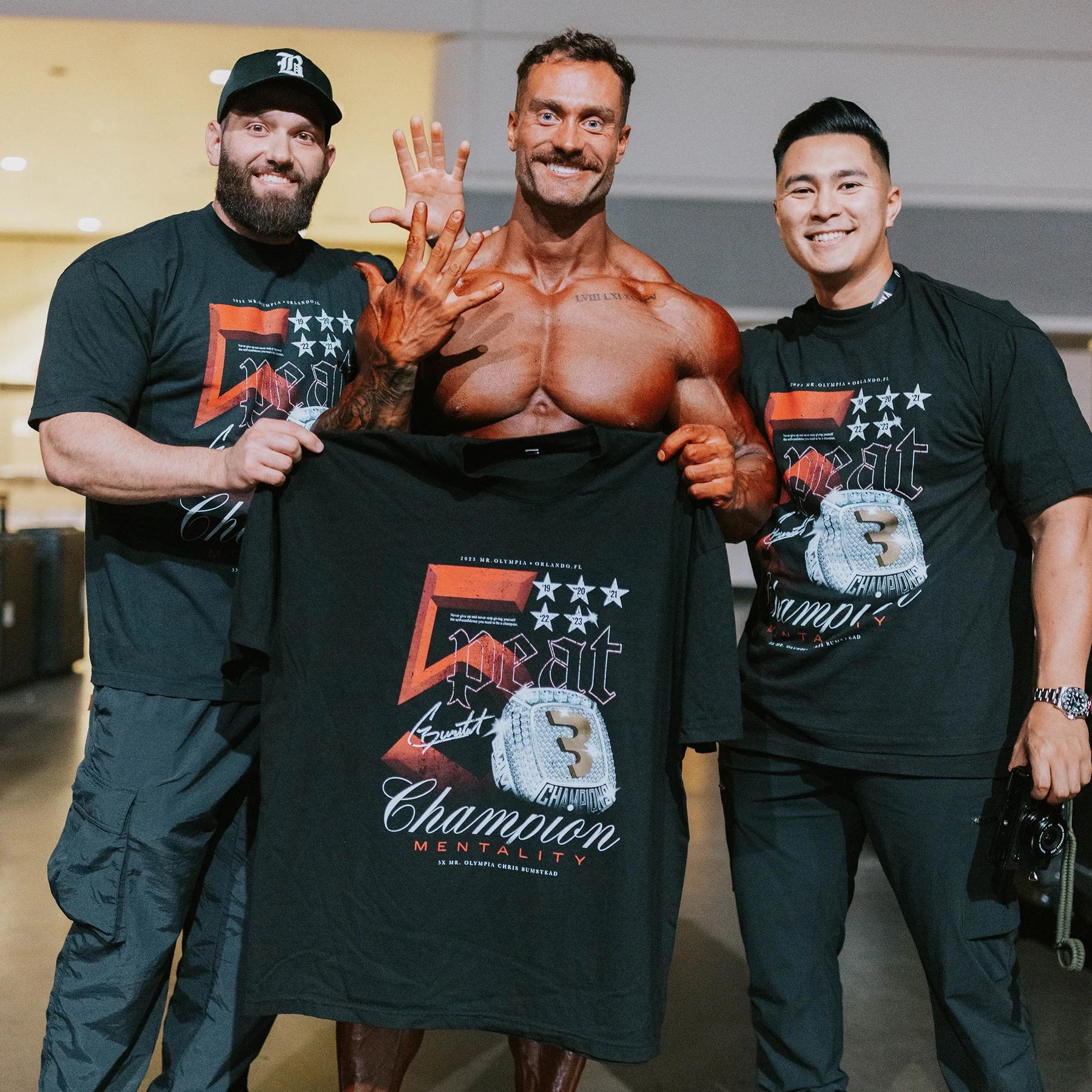 2024 New CBUM Chris Six Crown Fitness Sports Cotton T-Shirt 240g Heavy Loose Crewneck T-Shirt