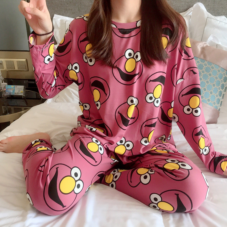Factory direct spring and autumn new long sleeve pajamas women's thin milk silk ladies home clothes plus size can be worn foreign trade