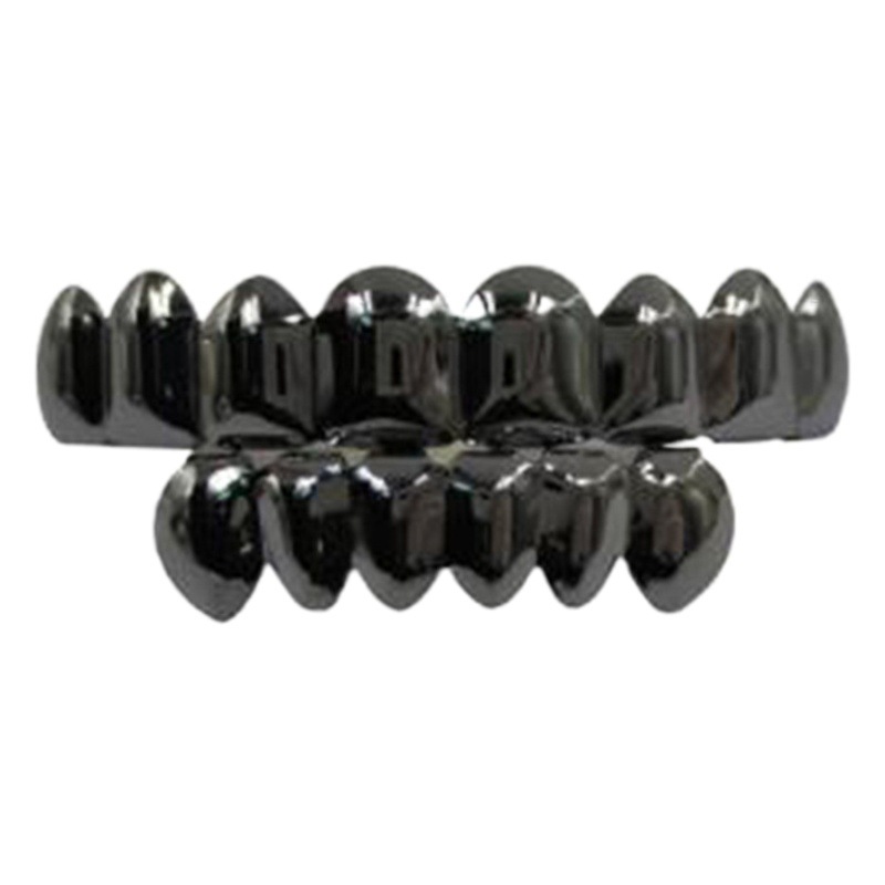 Cross-border hot sale in 2022 1 set of top and bottom plated metal body jewelry hip hop braces mold suit now