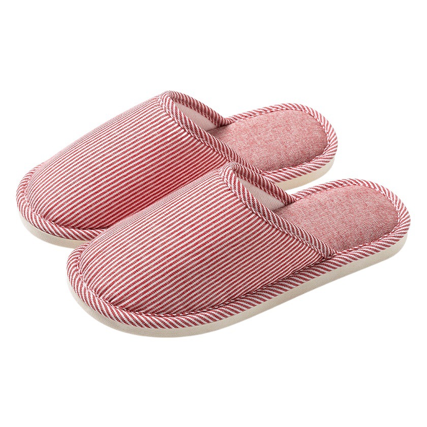 Cotton Slippers Women's 2025 Four Seasons Indoor Home Non-slip Couple Household New Non-slip Spring and Autumn Cotton and Linen Slippers for Men