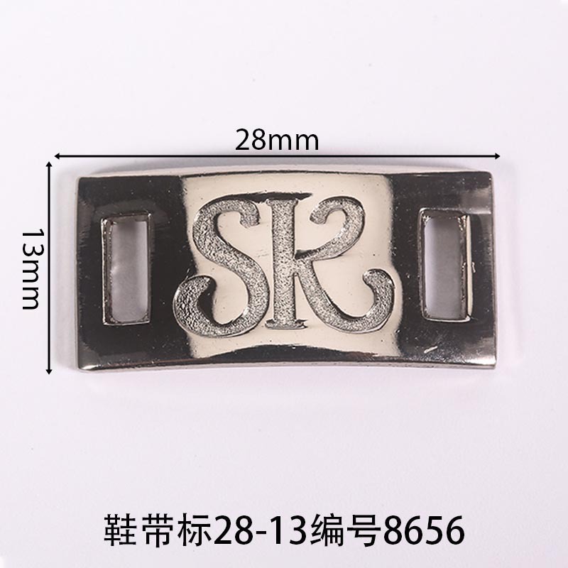 Picture of Length 28mm pull leather buckle shoelace standard shoe buckle pin buckle shoe flower clothing luggage accessories source factory white