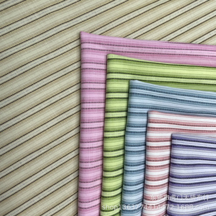 Spot woven new yarn-dyed stripes 90g CVC yarn-dyed color stripes spring and summer shirt dress clothing fabric