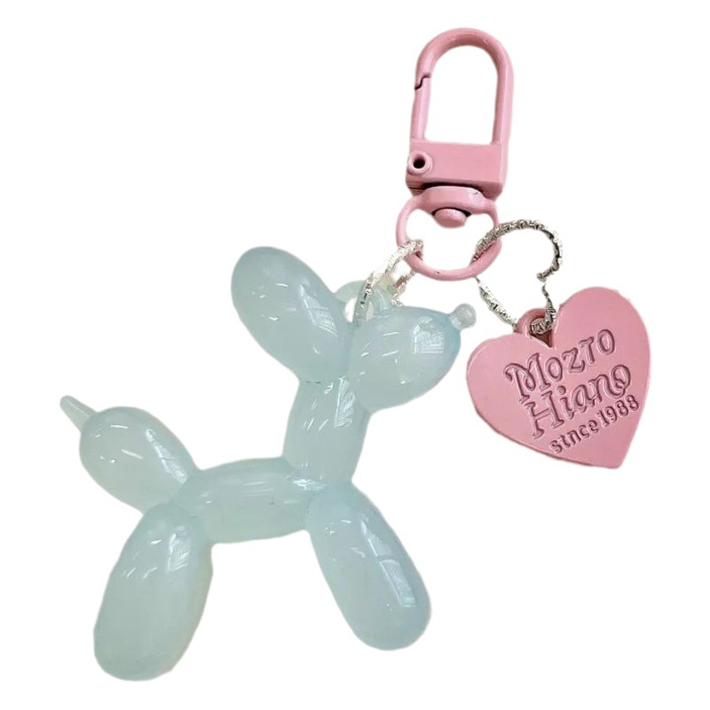 Little Red Book with Cute Jelly Laser Ball Dog Keychain Pendant Colorful Cartoon Puppy Mobile Phone Keychain