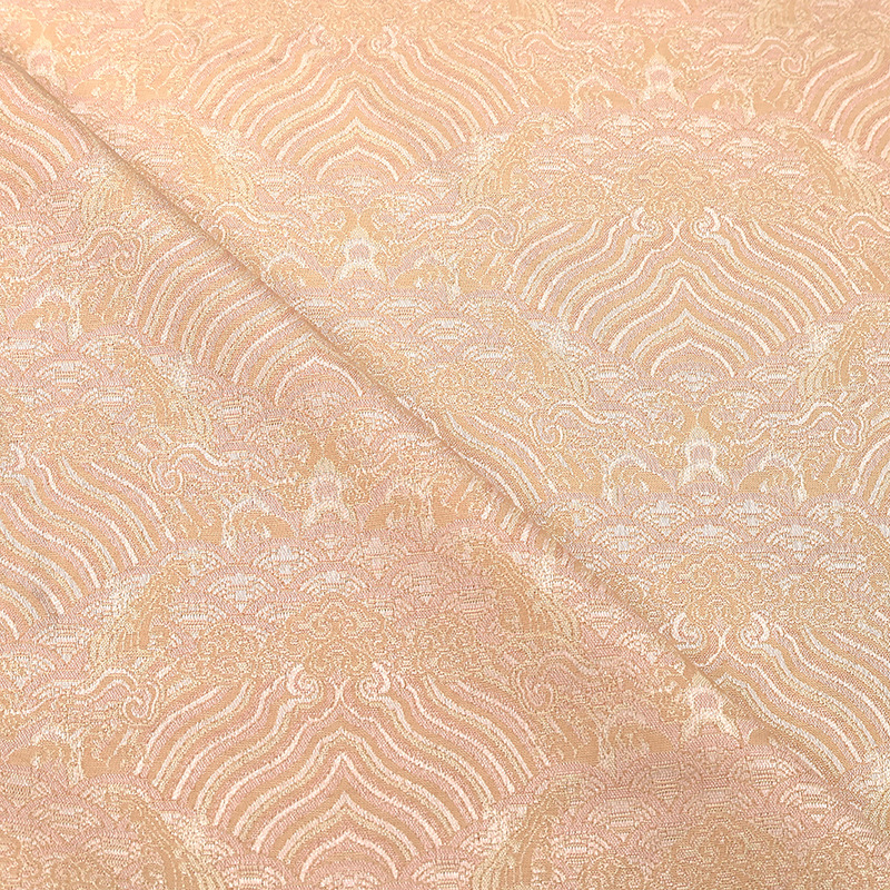 Picture of Sea Wave Water Ripple Brocade Brocade Imitation Song Guofeng Cheongsam Water Wave New Chinese Style High Density Jacquard Fabric Horse Face Dress