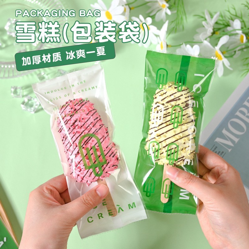Transparent Ice Cream Packaging Bag Homemade Popsicle Ice Cream Food Packaging Bag Disposable Plastic Packaging Wholesale