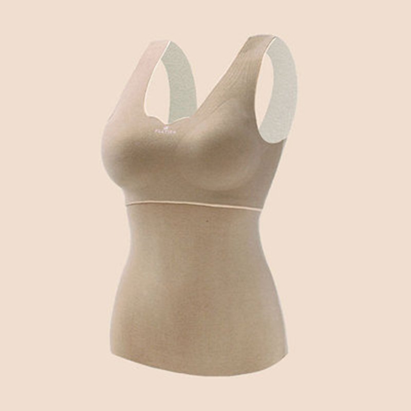 Picture of Autumn and winter New Hot warm vest seamless V-neck flower lace one-piece fixed Cup slim base underwear