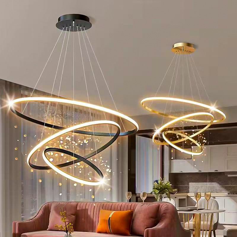 Modern minimalist dining room lamp living room bedroom room led main lamp chandelier Zhongshan home decoration lamp factory direct sale