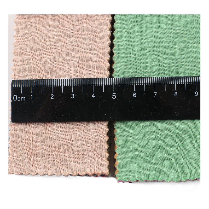 Single-Sided Tencel Linen 120g Polyester-Cotton Ice Silk Stretch Ultra-Thin Semi-Transparent Spring and Summer Jersey Knit Fabric Breathable