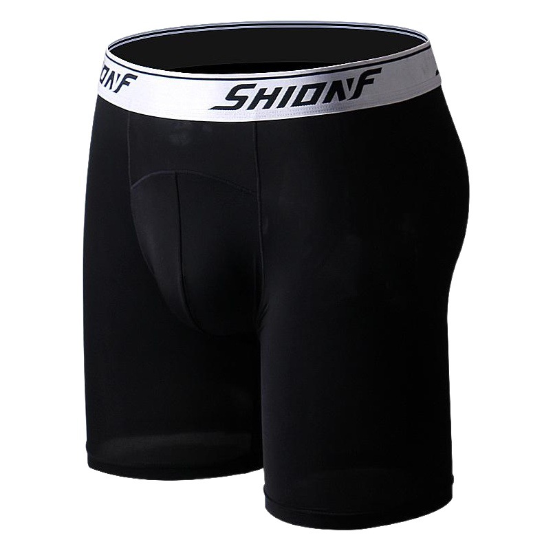 Chunfeng Men's Sports Underwear Men's Ice Silk Boxers Ultra-thin Lengthened Running Tight Anti-wear Legs Large Size Trousers
