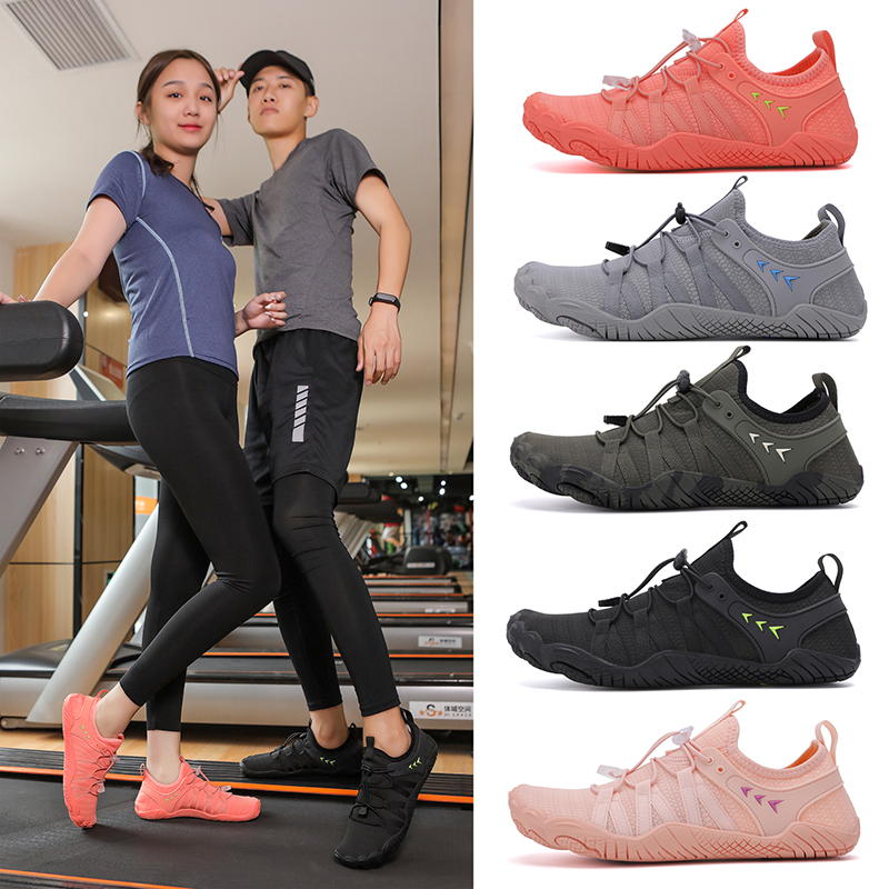 Indoor Fitness Shoes Men and Women's Shock Absorbing Running Shoes Quiet Rope Skipping Shoes Sports Yoga Shoes Women's Comprehensive Training Shoes