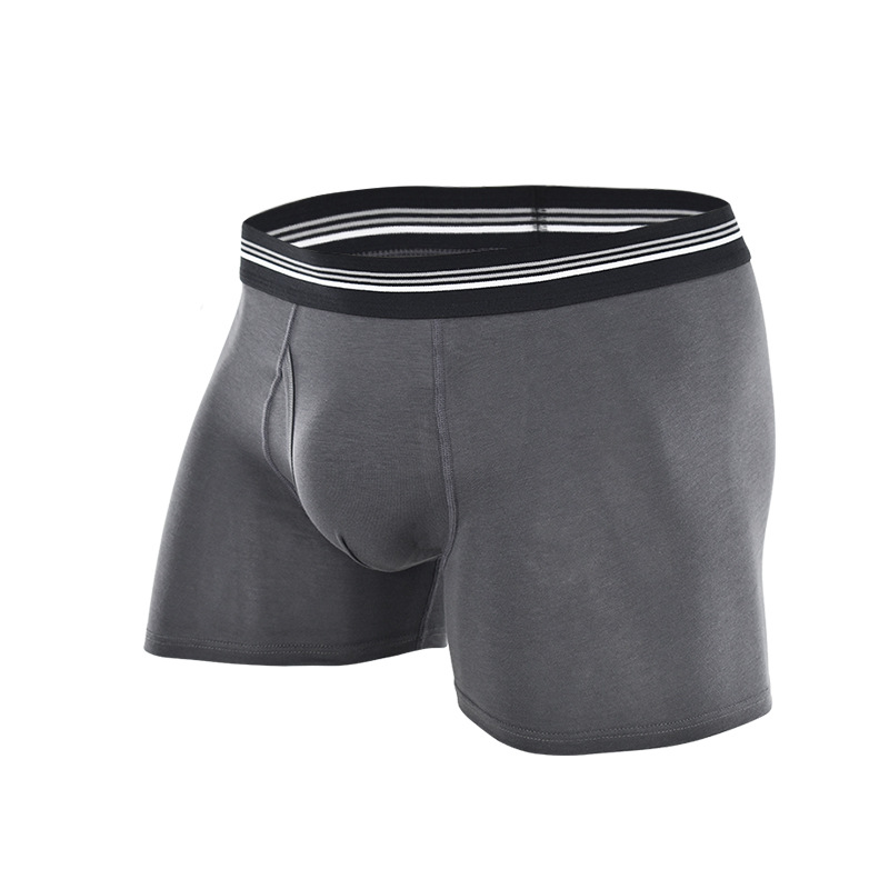 Picture of Pure Cotton Anti-Wear Leg Boxer Briefs American Trendy Underwear Amazon Cross-Border Wholesale Sports Long European and American Underwear for Men