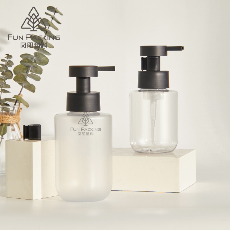 PET round bottom cleansing mousse bottle 300ml foam bottle beauty makeup daily foaming bottle 500ml hand sanitizer bottle