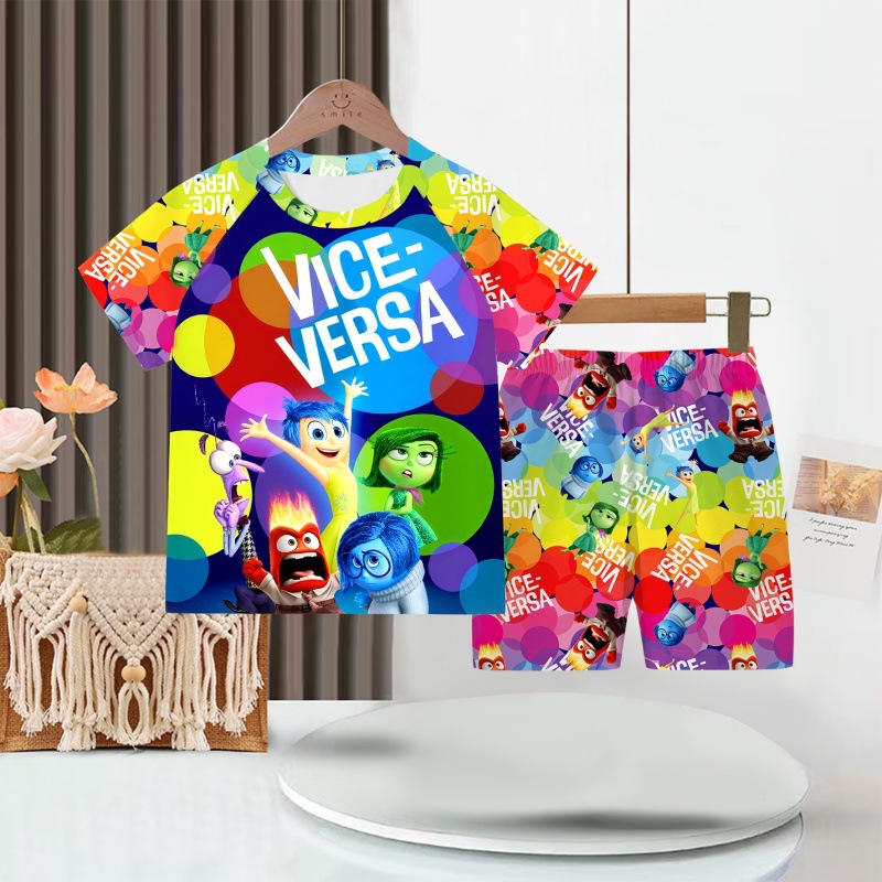 Picture of Wholesale Summer Children's Pajamas Cartoon Girls Short-Sleeved Shorts Thin Boys Casual Middle and Large Children's Suits Home Clothes