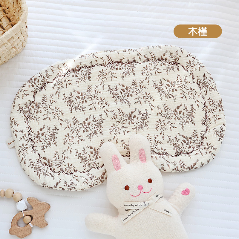 Picture of Sweat-Absorbent and Non-Stuffy Cartoon Kidsren's Pillow, Soft and Breathable Eight-Layer Gauze Baby Pillow, Cloud Pillow, Newborn Category a