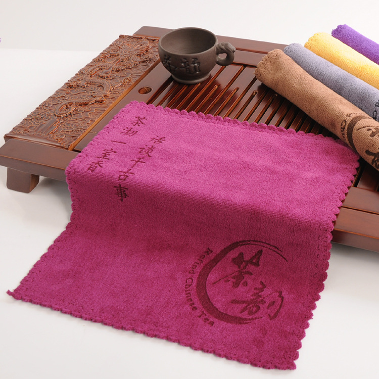 Picture of Tea Towel Thickened Absorbent Tea Towel Tea Table Rag Small Square Towel Kung Fu Tea Mat Pot Towel Independent Packaging Fixed Logo