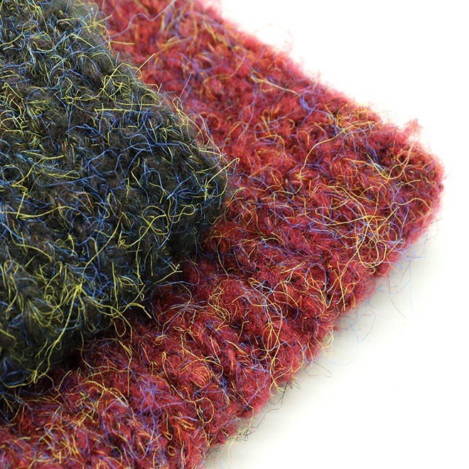 6 Pieces of Iridescent Mohair, Colorful Mohair, Fancy Mohair, Multicolored Mohair, Black Core, White Core Mohair
