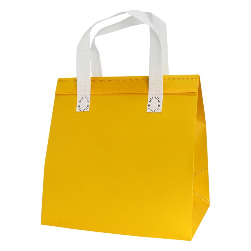Wholesale non-woven aluminum foil takeaway insulation bag cake milk tea disposable packing bag handbag large lift bag