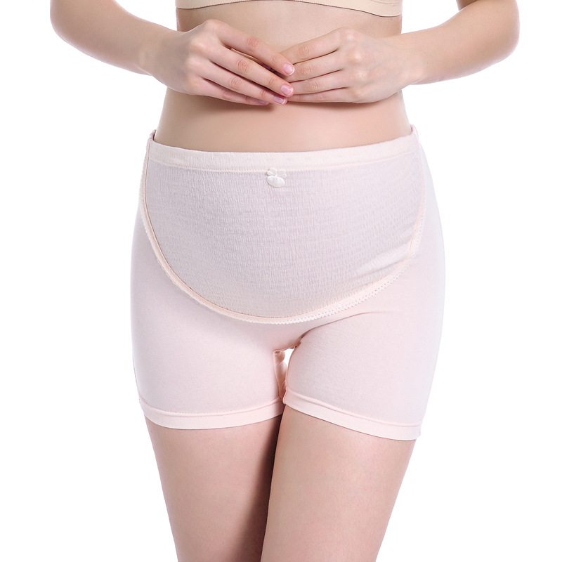 Picture of Pregnant Women's High Waist Bark Belly-supporting Boxer Underwear High Waist Large Size Adjustable Pregnant Women's Safety Pants Boxer Pants for Women