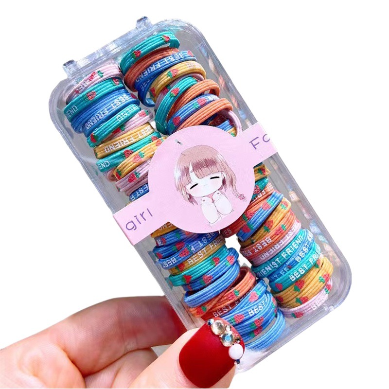 Children's small pull hair rope cute baby thumb hair band Little Girl high elasticity does not hurt hair rubber band hair accessories