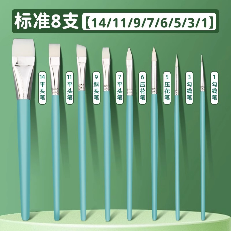 Picture of Special painting brush suit face painting embossing pen children's face color line pen cross-border 10 watercolor brushes