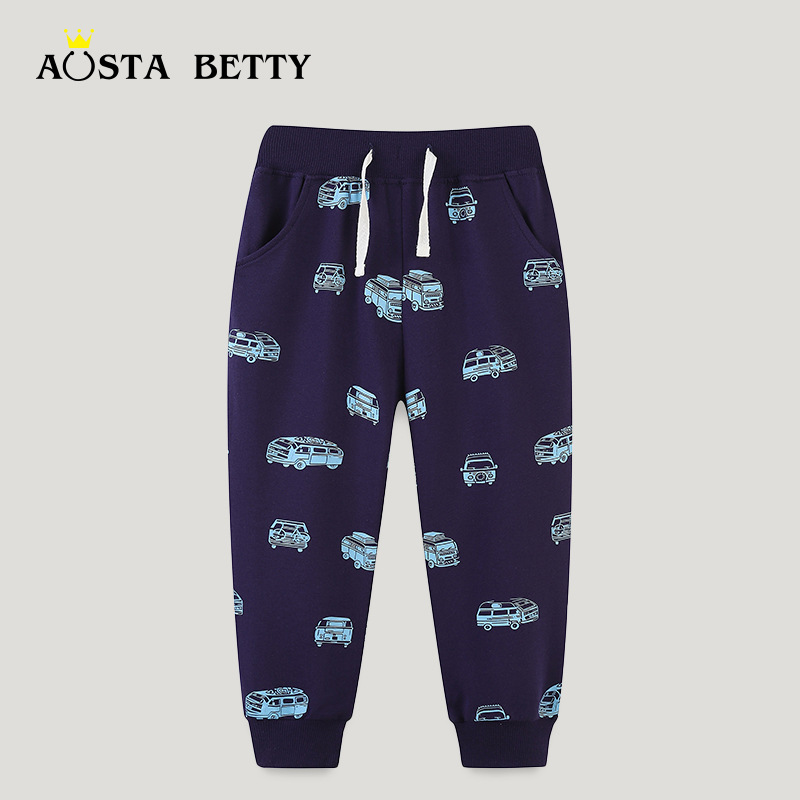 Picture of Cross-border supply of children's sports pants autumn new boys pants long printed pocket children's pants a generation of hair