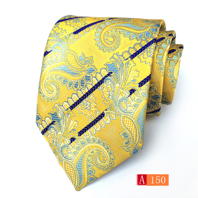 Picture of Source manufacturers polyester jacquard material men's tie big flower spike fashion tie in stock wholesale
