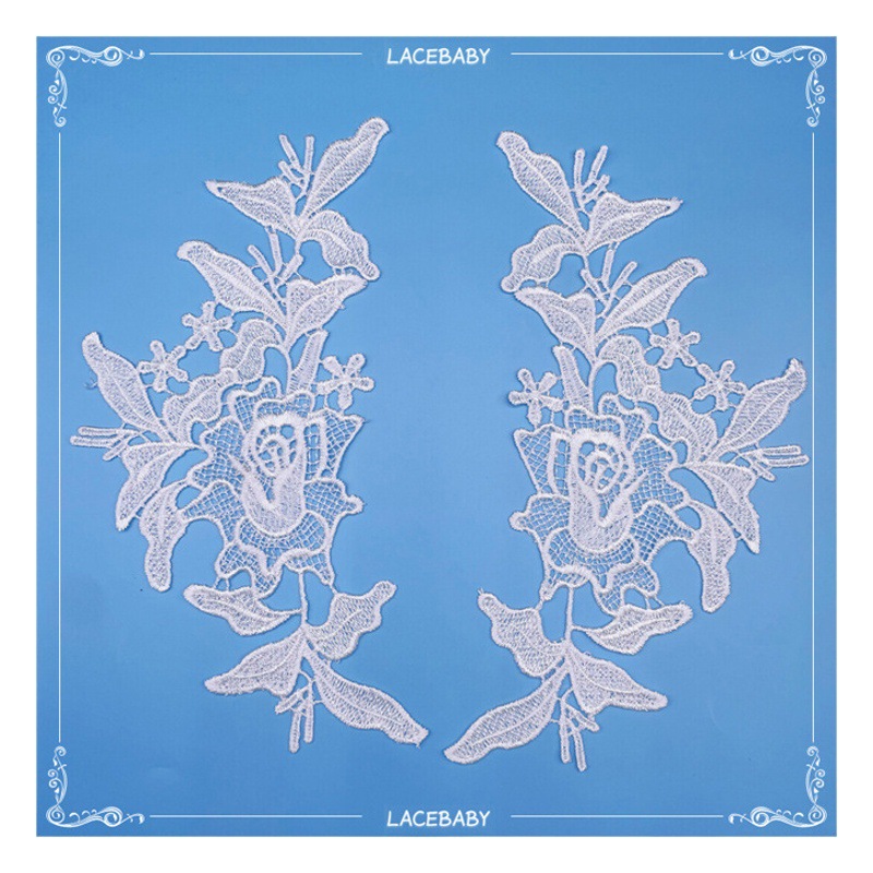 Lace accessories wedding lace embroidery diy water-soluble floral cloth stickers cloth polyester light hollow decoration wholesale lace