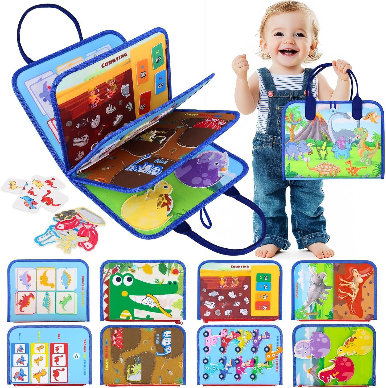 Picture of Cross-border foreign trade felt learning board Montessori early education board busy board children's quiet book cloth book in stock wholesale factory