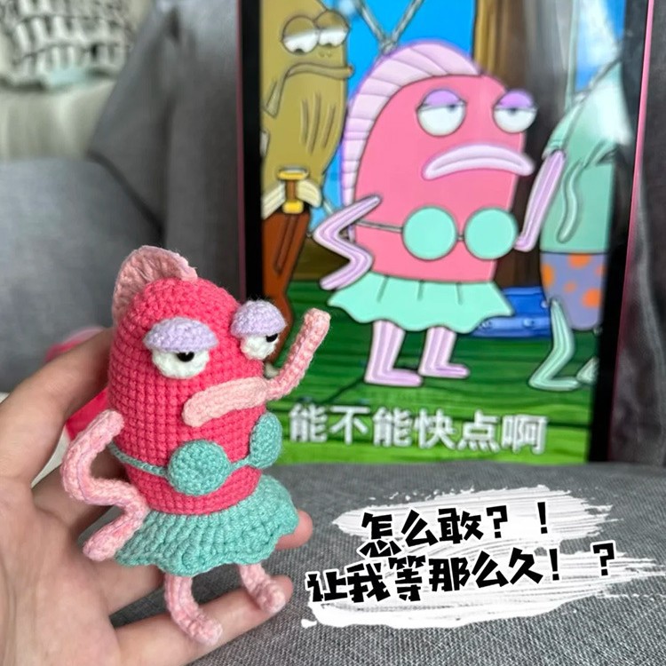 Picture of Yarn crochet Beachburg resident pendant handmade DIY material pack knitting hook doll to pass the time