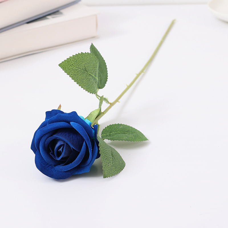 Picture of Cross-Border Supply Velvet Rose Home Decoration Wedding Bouquet Gothic Halloween Black Rose Simulated Rose