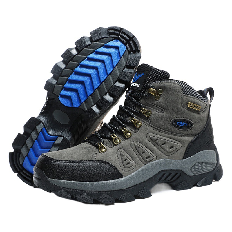 Escape Leopard Hiking Shoes Men's Four Seasons plus size Non-slip Wear-resistant High Boots Professional Hiking Mountain Climbing Sports Outdoor Shoes for Men