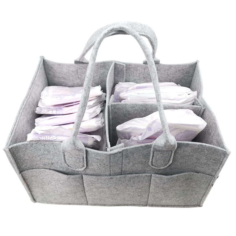 Picture of Felt Diaper Bag Newborn Diaper Bag Mother and Baby Storage Bag Mommy Bag Travel Storage Bag Wool Felt