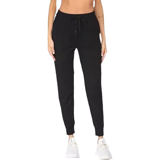 Picture of Cross-border Europe and the United States wish Amazon foreign trade women's clothing 2024 autumn and winter new solid color casual high waist fleece-lined pants