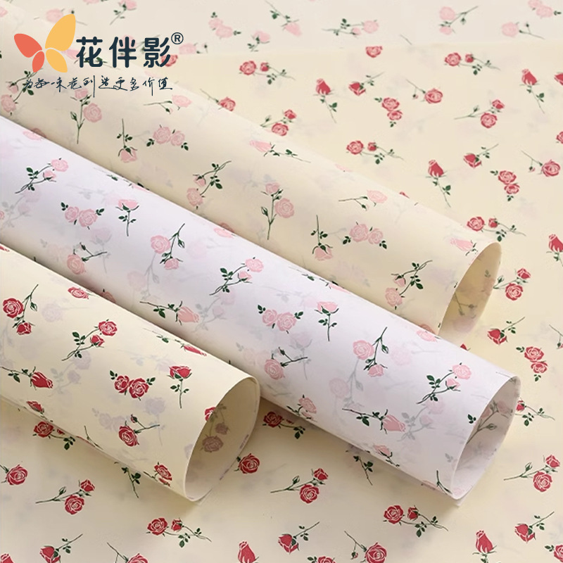 Flower Accompanying Shadow Thickened 38g Rose Sydney Paper Lining Wrapping Paper Bouquet Base Kneading Paper Atmosphere Paper Flowers
