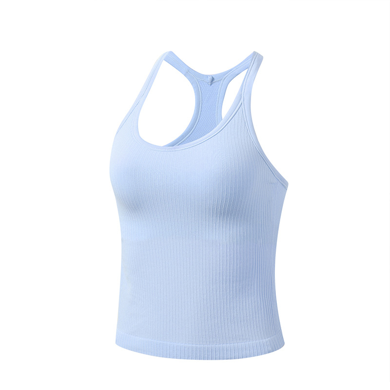 Picture of Short Sports Bra Fitness Shockproof High-Intensity Summer Yoga Tops Women's Beautiful Back Quick-Drying Vest Yoga Clothes Wholesale