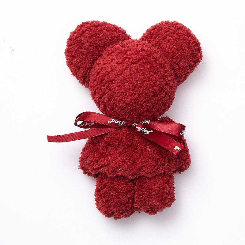 Picture of Wedding towel Red Bear towel Xi Pu creative wedding escort gift bridesmaid practical small gifts wholesale