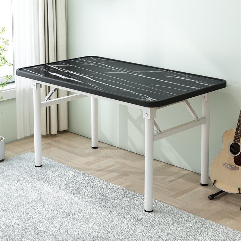 Wholesale Household Folding Table Rental House Computer Table Dormitory Writing Desk Conference Training Table Rectangular Simple