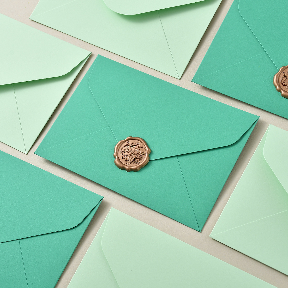 avocado green Envelope Letter Paper suit Christmas Dark Green Birthday Greeting Card Invitation Card Handwritten Love Letter Fire Paint Envelope
